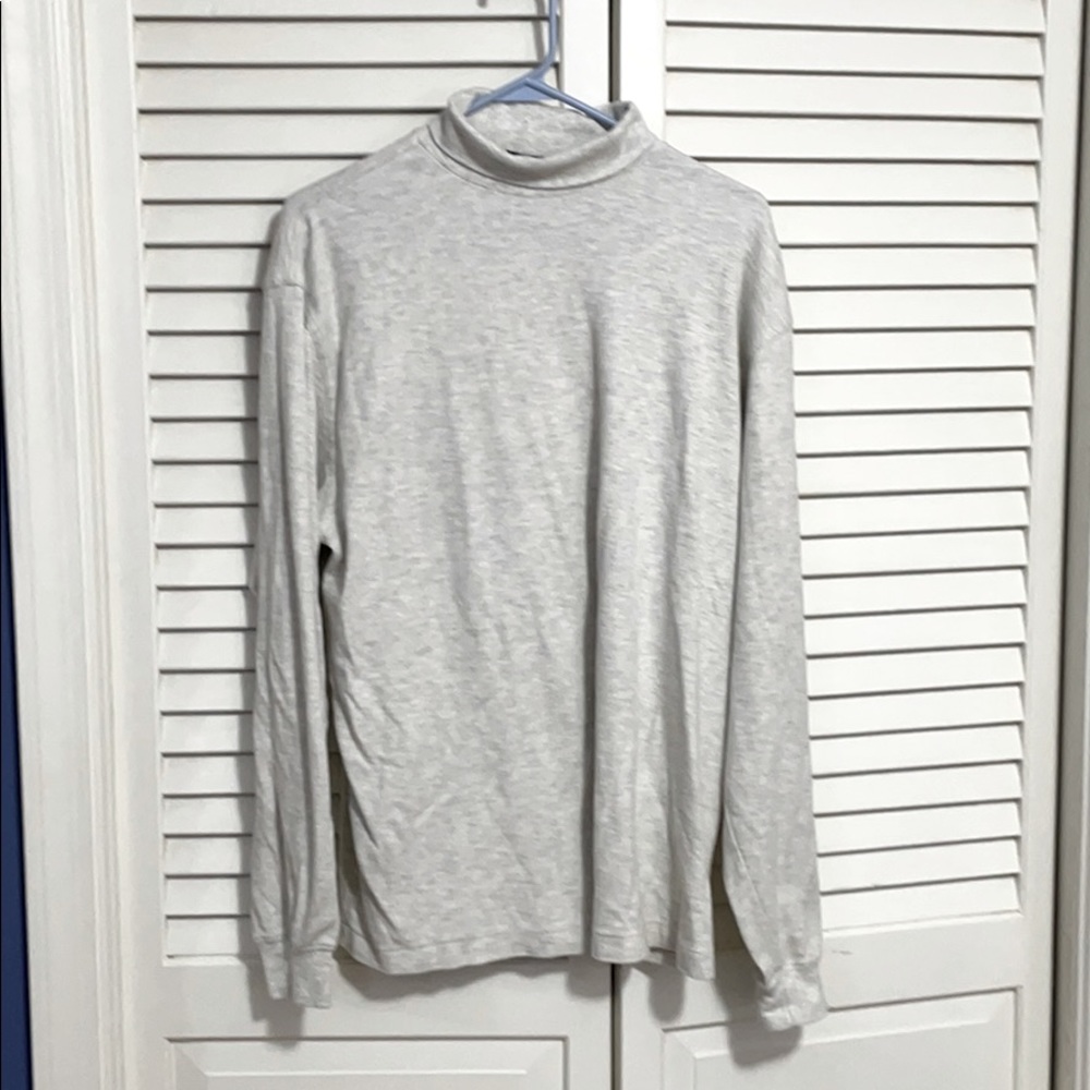 Gant oatmeal Heather cotton turtleneck L